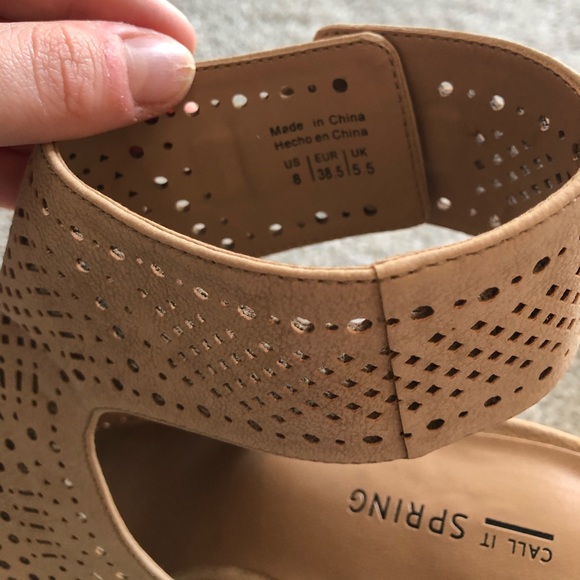 Call It Spring Open-toed Sling Back Heels - Picture 5 of 6